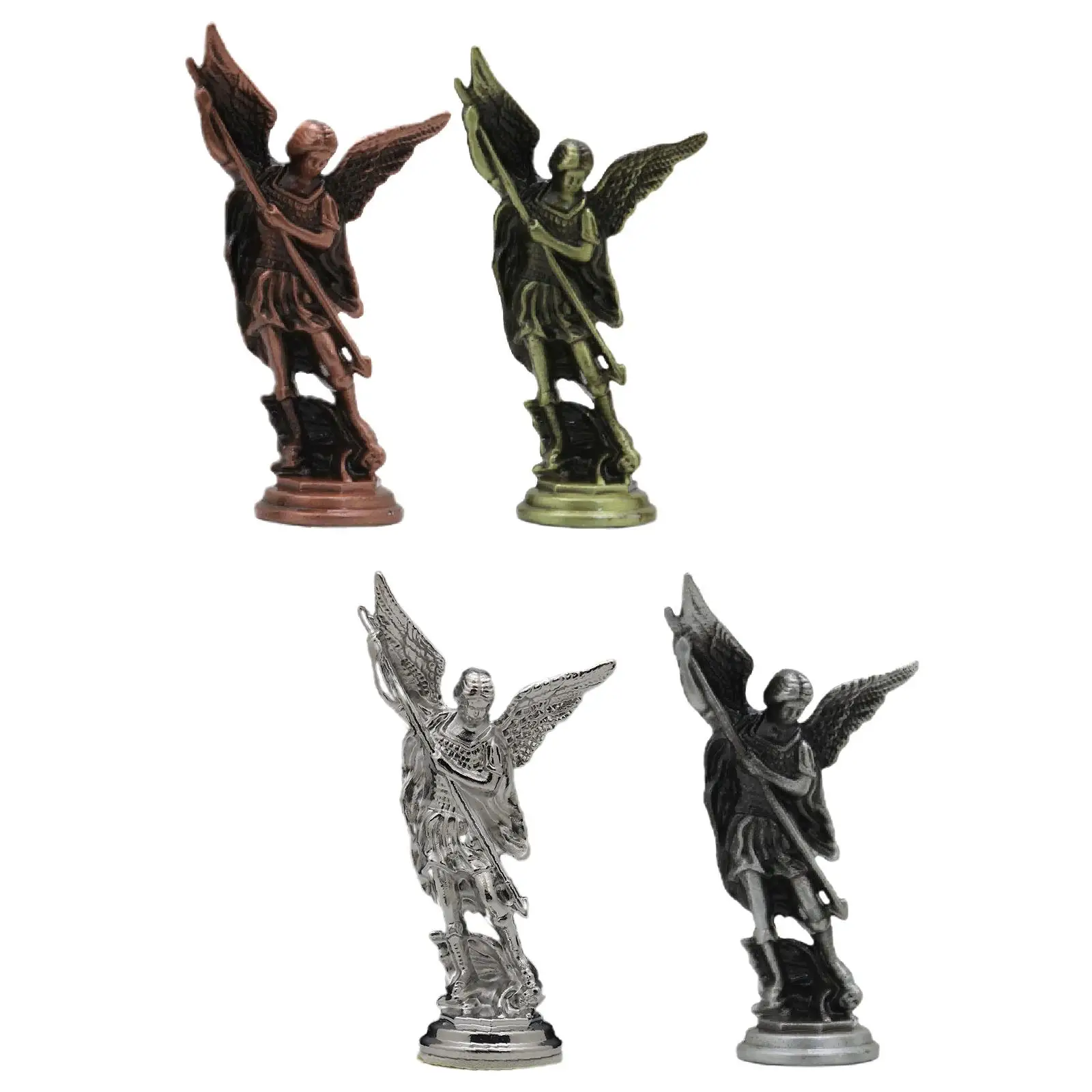 Holy Angel Saint Michael Figurine Tabletop Ornament for Entryway Desk Office