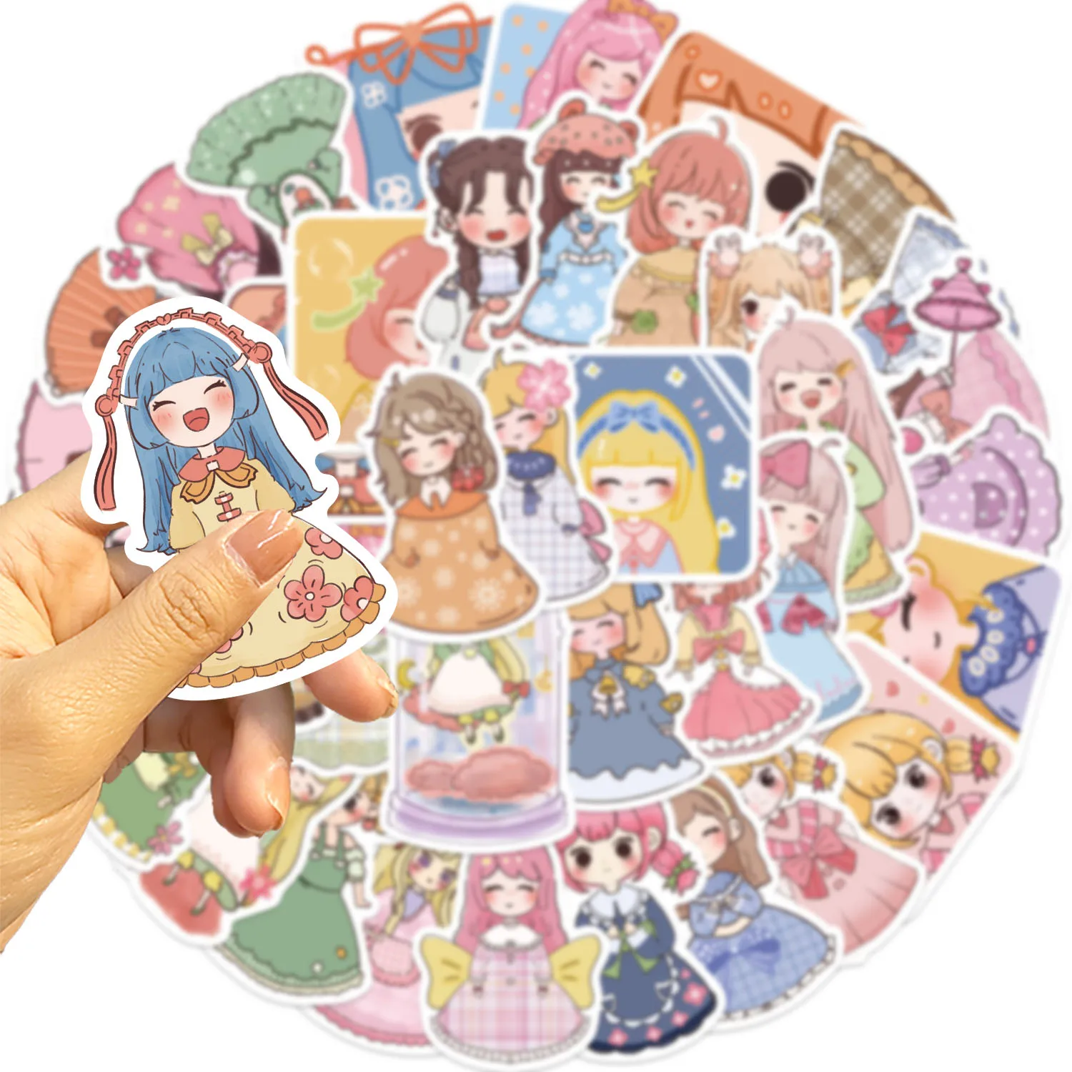 50pcs Princess Stickers suitablefor Notebook computer Luggage  Refrigerator skate boards phone cases sticker