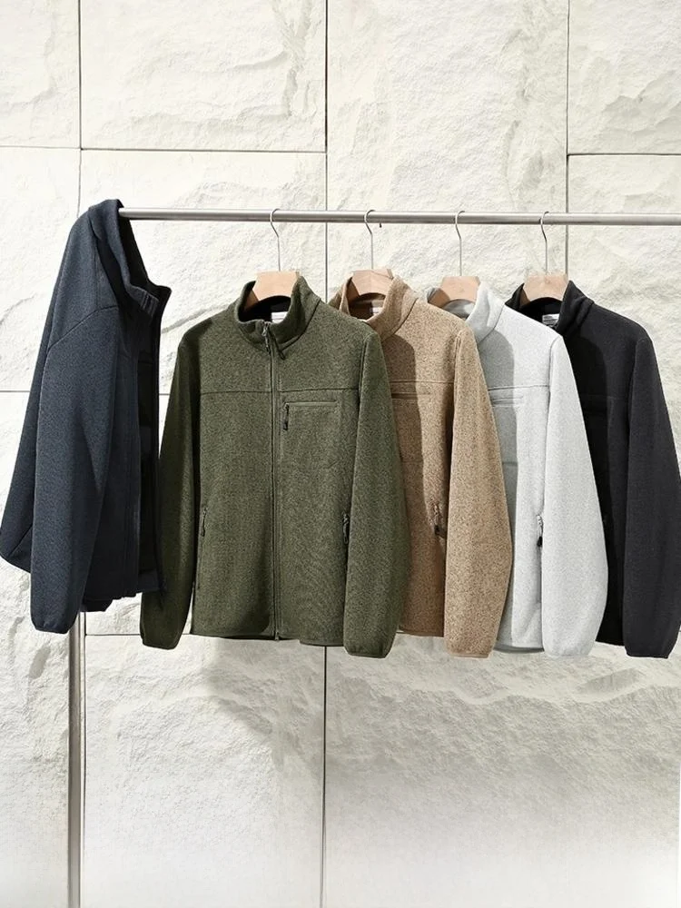 

Теплая вязаная куртка на подкладке, мужская осенне-зимняя верхняя одежда, AIRPROHEAT Technology, подставка из полиэфирного волокна, застежка-молния