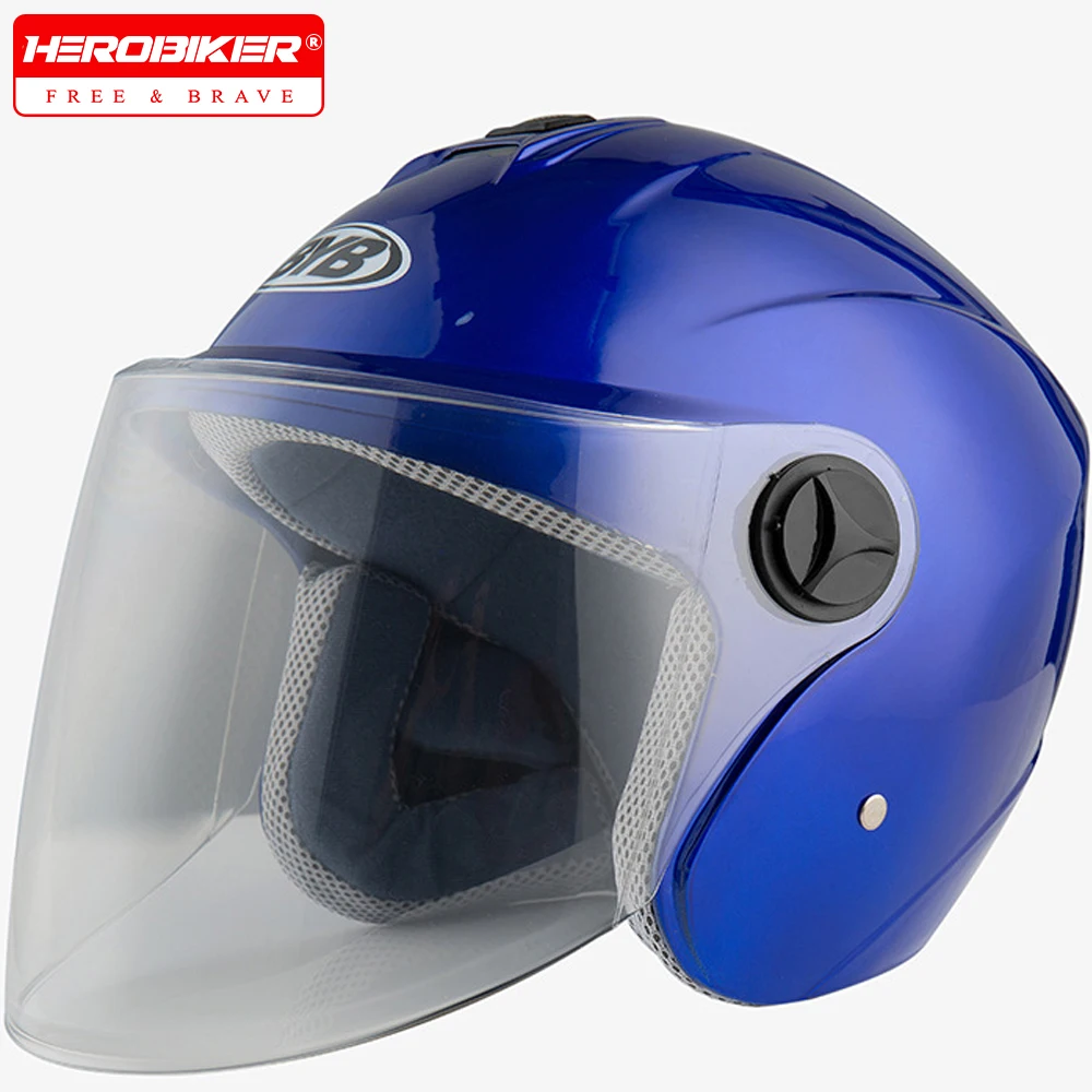 

Motorcycle Helmet Men Woman Electric Motor Car Helmets Scooter Bike Open Face Half Helmet Safety Hat Bicycle Cap Accessories