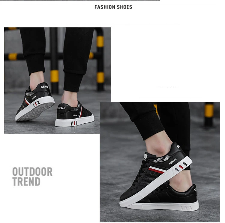 Herren-Herbst-Freizeitsneaker, Skate-Schuhe mit Streifendesign, Bieten Guten Komfort, Atmungsaktiv und Bequem – Detail 18