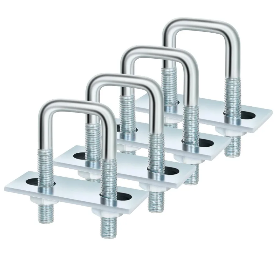 

Квадратный U-образный болт, 4 комплекта, 35 мм, 1,38 дюйма, внутренняя ширина 80 мм (3,15 дюйма), длина, углеродистая сталь, болт Zi U, болт M8 с гайковой шайбой (M8 x 35 x 8