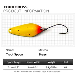 Cucharas de pesca COUNTBASS – Señuelo metálico para trucha