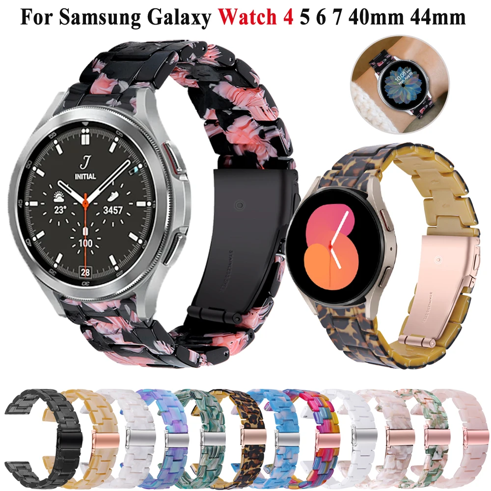

Ремешок из смолы 20 мм для Samsung Watch 7 6 5 4 Классический ремешок 47 мм 43 мм 44 мм 40 мм Сменный ремешок для Galaxy Watch 5 Pro 45 мм Correa
