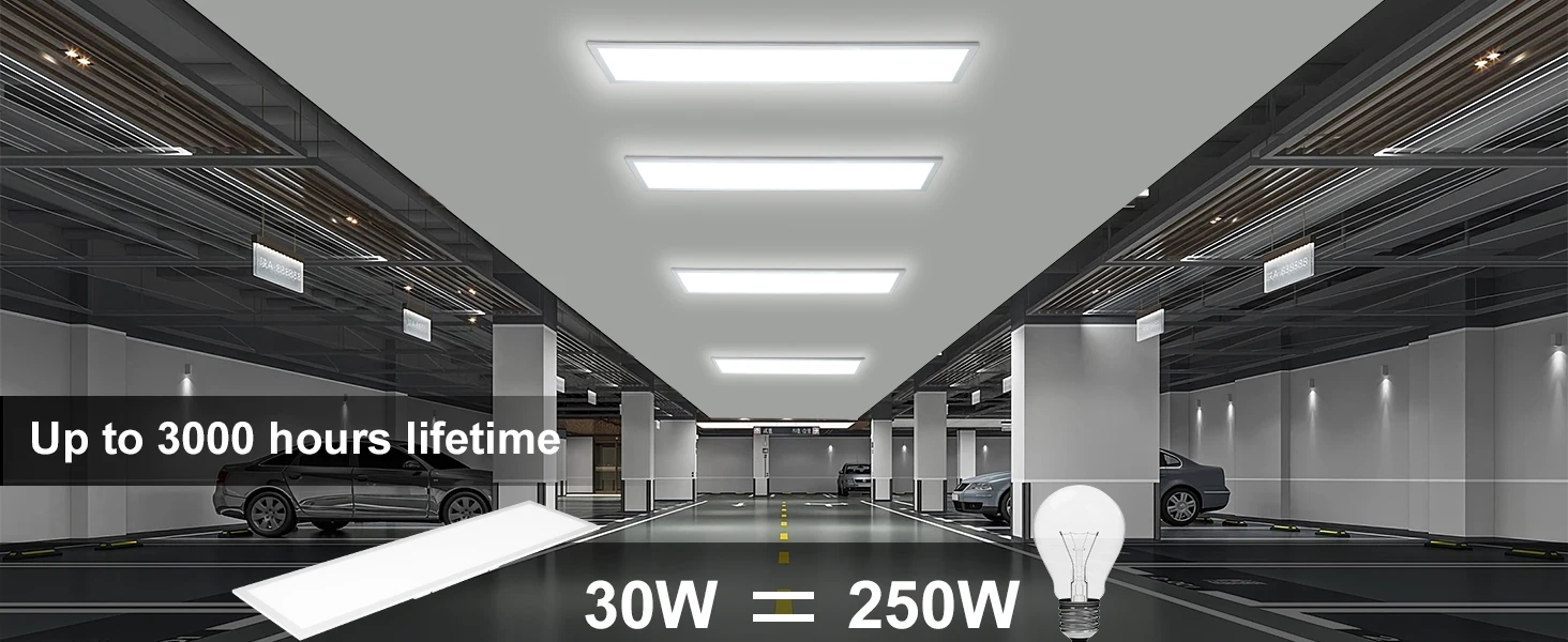 100cm LED-Deckenleuchte 30W, Ultraflache Panel-Lampe mit Fernbedienung, 3000K-6500K für Wohnzimmer, Schlafzimmer, Büro, Arbeitszimmer – Detail 7