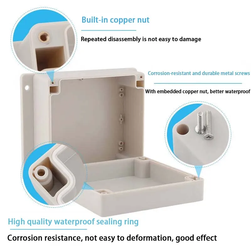 F Series Plastic ABS Junction Box Screw Cable Custom Waterproof Junction Box Ip66 Outdoor Electrical Junction Box Enclosure