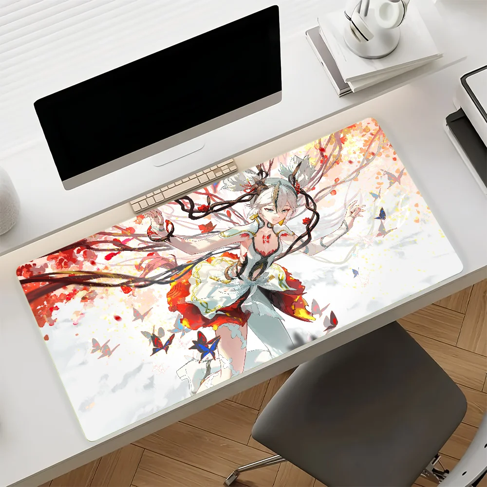 Game Wuthering Waves Camellya Mouse Pad Anti Slip Rubber Edge Locked Thickened Laptop Gaming Desk Mat
