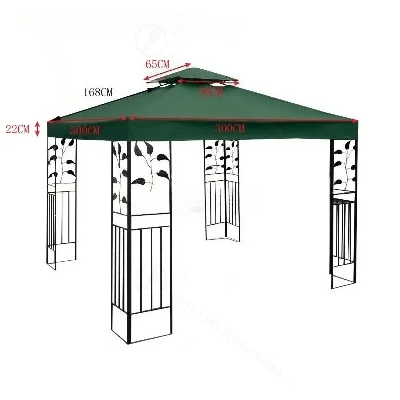 3x3M Sunshade Canopy 300D Encrypted Waterproof Polyester Fabric Multi-color Outdoor Courtyard Canopy Rainproof Tent