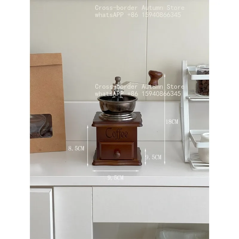 Retro coffee machine entrance cabinet desktop ornament medieval dining side cabinet living room decoration
