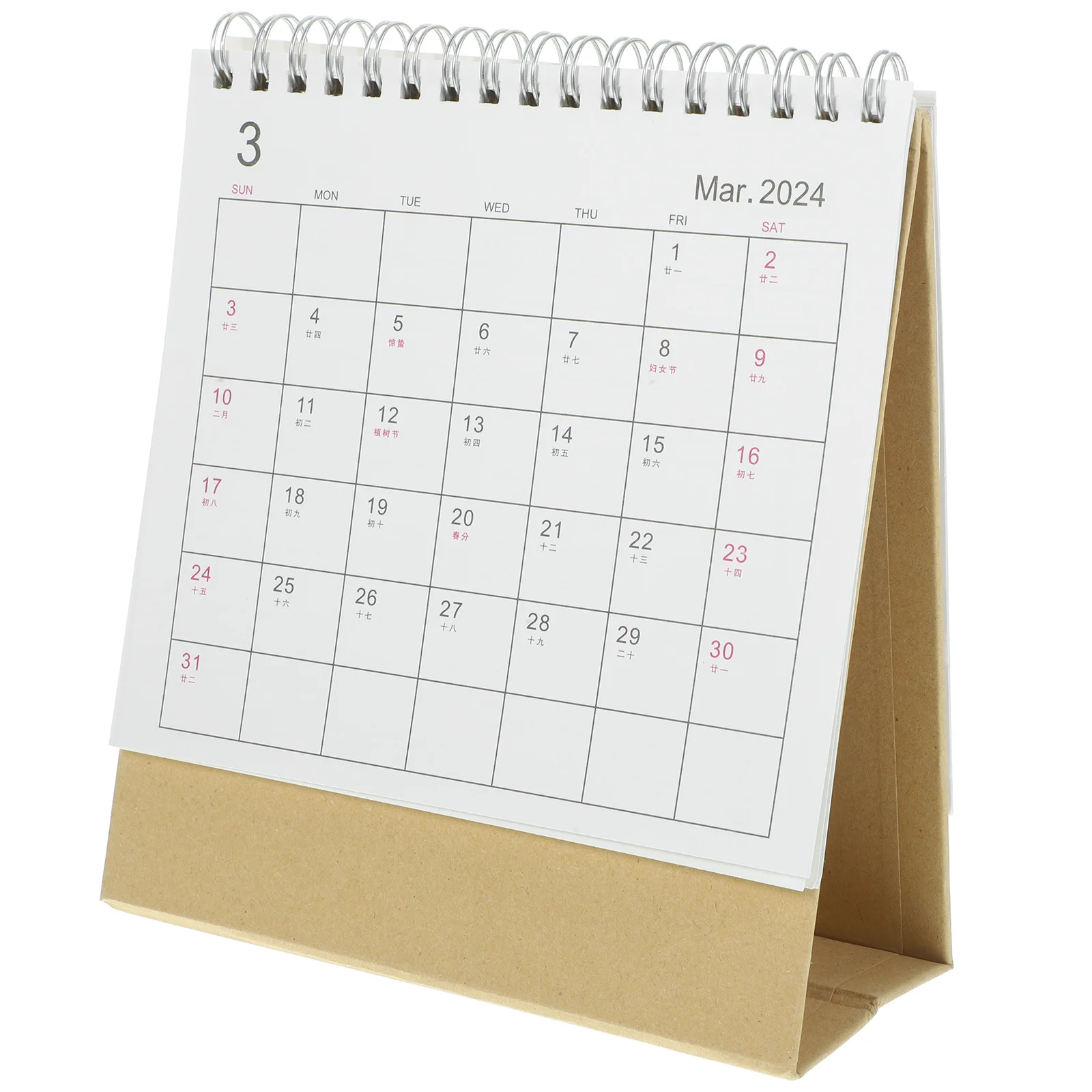 

Desk Monthly Calendar 2023.9-2024.12 Small Size Thick Paper Simple Design Freestanding Tabletop Planner Memorandum Notebook Home