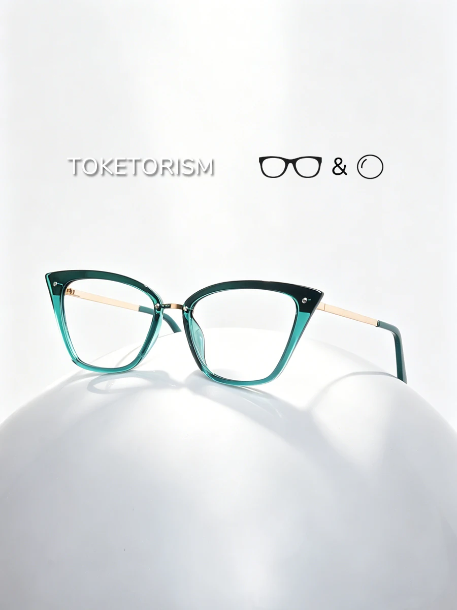 

Toketorism Fashion Reading Glasses Presbyopic Myopia Spectacles For Women Retro Eyeglasses