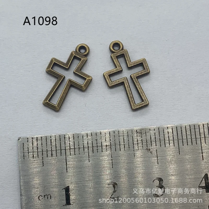 Factory Direct Sales 100Pieces diy Ornament17mmHollow Cross Pendant Earrings Necklace Clothing Material Pendant