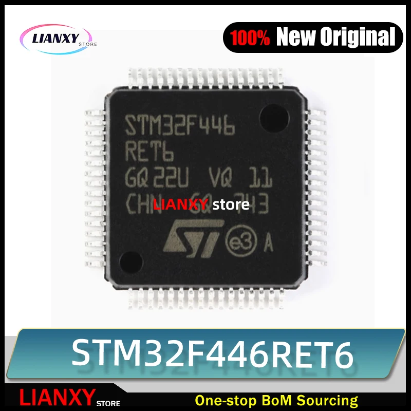 5 Pièces Stm32F446Ret6 Lqfp-64 Cortex-M4 Microconstellarur 32 Bits-Puce Mcu Ic Circuit Intégré