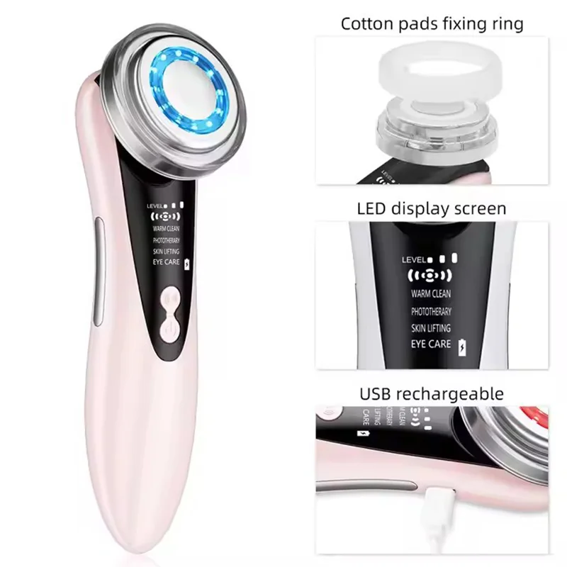 4 em 1 rf ems massageador facial ferramentas de cuidados com a pele face lift multifuncional dispositivo firme rejuvenescimento da pele remoção de rugas