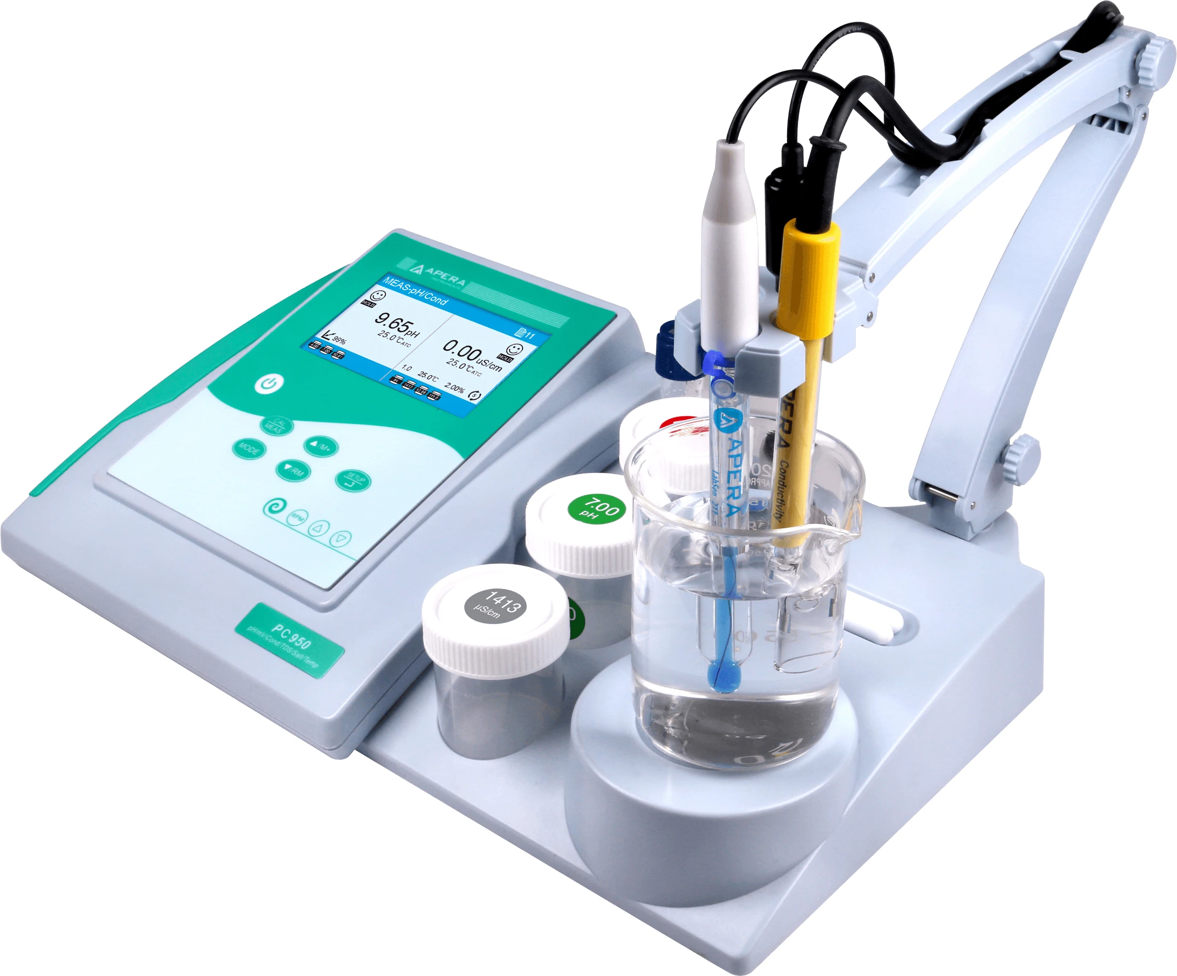 Benchtop pH/conductivity meter/mV/conductivity/TDS/salinity/temperature kit with TestBench