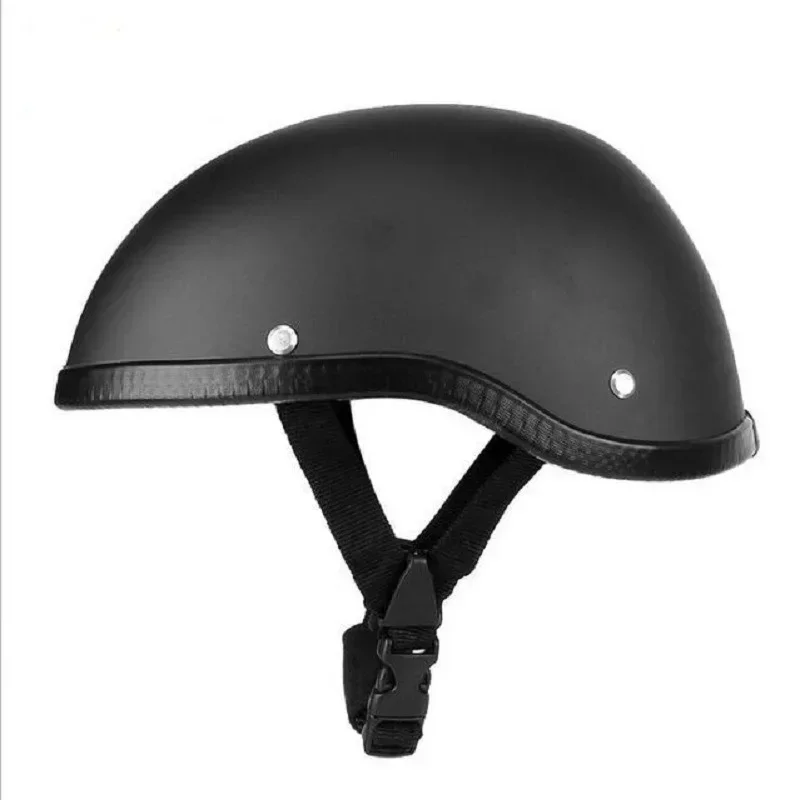 Retro-style open-face ABS half-helmet—a reliable, durable, and safe helmet for mountain biking and motorcycling.