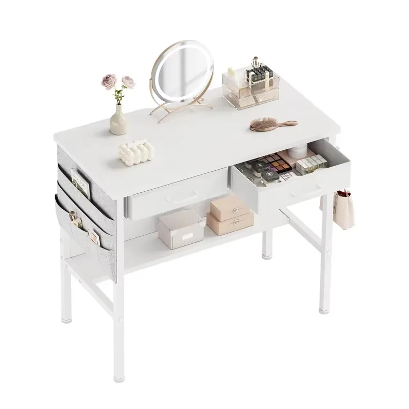 

Bedroom Dresser Writing Bookshelf Computer Desk Storage Drawer Small White Desk