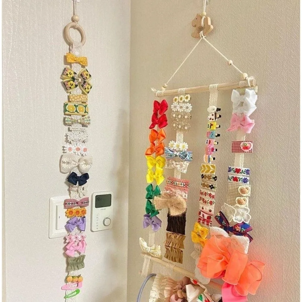 

Wall Mounted Hair Clip Display Rack Multi-Functional Lace Hair Accessory Organizer Compact Hair Clip Holder Bathroom Storage