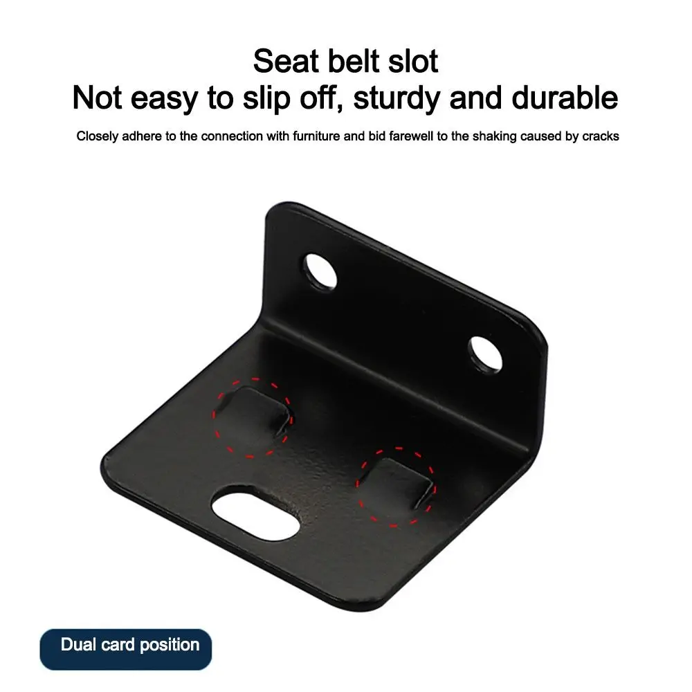 4Pcs Metal Fixing Buckle L Shaped Easy Install Cabinet Corner Code 90 Degree with Screws Furniture Laminate Connector Bracket