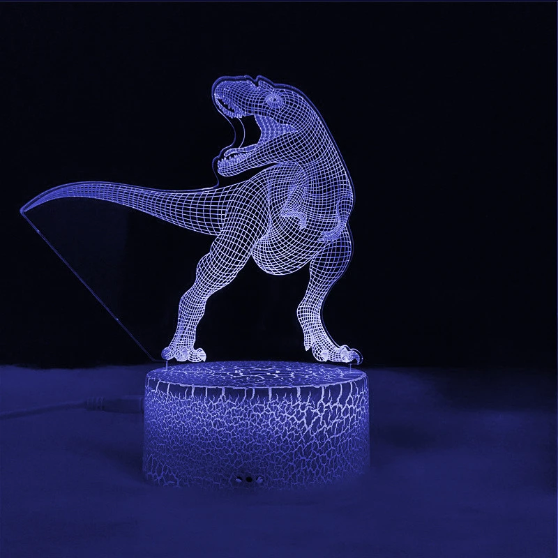 Nighdn-Dinosaur LED Night Light for Children Room Decor, 7 Color Changing, USB, Bedside Lamp, Night Light, Birthday, Christmas Gift