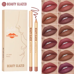12pcs Lip Liner Pencil Set Matte Nude Sharping Lipliner Pencil Lipstick Waterproof Long Lasting Lipstick Pen Lip Tint Cosmetics
