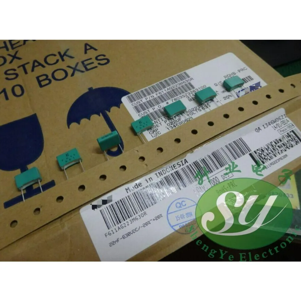

20PCS 0.022uf/630v 22nf 223 brand-new 10mm film capacitor F611AG223M630R