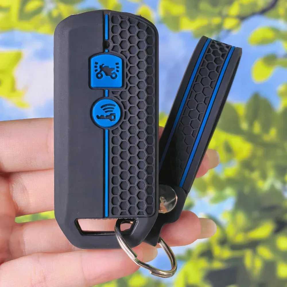 Textured Honeycomb Fob Protector With Keychain For Honda SH125 Forza 350 750 ADV150 X‑ADV SH150i SH300 PCX125 Key Shell