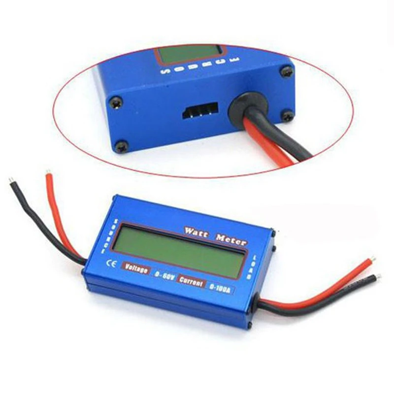 Digital Wattmeter Watt Meter Power Meter DC 60V 100A Balance Voltage Battery Checker