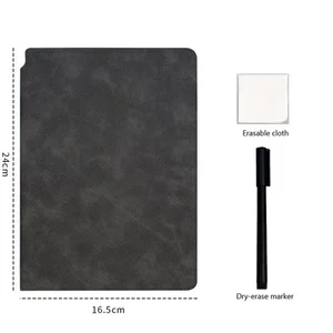 A5 White Book Notebook A5 with White Frame Pen Frame Cloth Clot of Leather Notes Block Elegant Weekly Planner 6 Main Sales Smart Eraser - №1