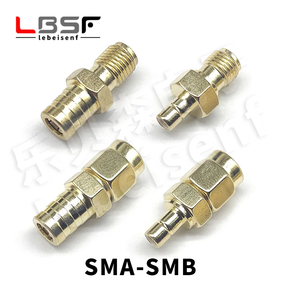 SMA to SMB direct coaxial RF connector 50 ohm gold-plated SMA-SMB antenna mount adapter Brass