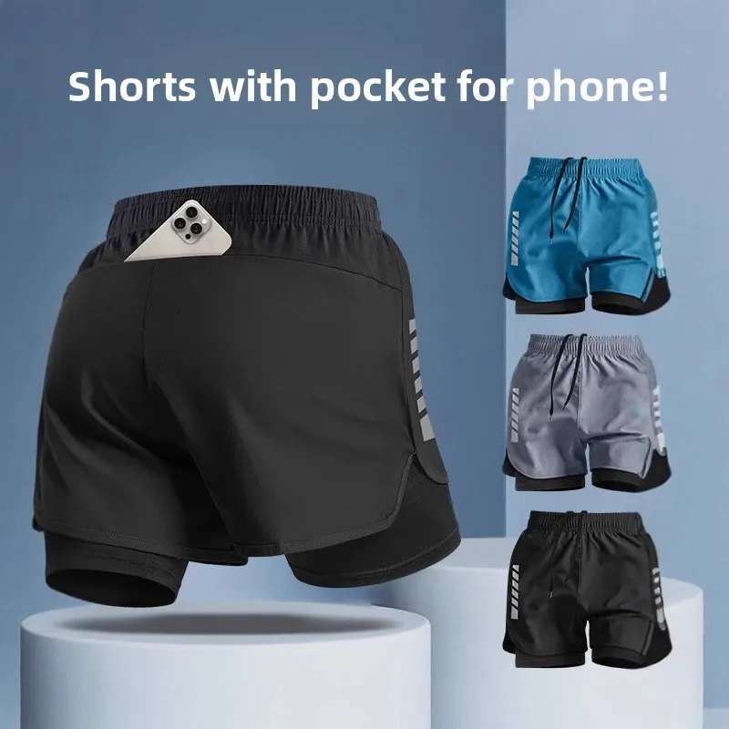 

Men's Sport orts Running Cycling Fitn Marathon Training Tee-quarter Length Athletic Exam Equipment Loose Fit High Wais...