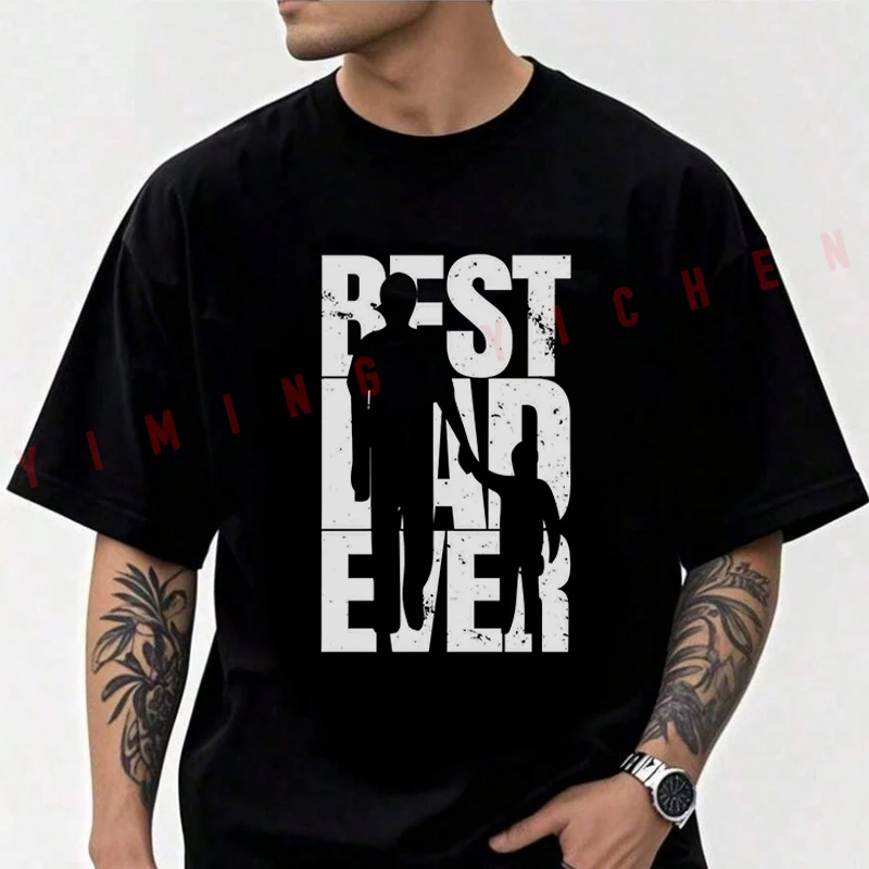 

Best Dad Ever Graphic Motorcycle Cotton Casual T-shirts Mens Summer Cycling Sportswear Top Tees 2026