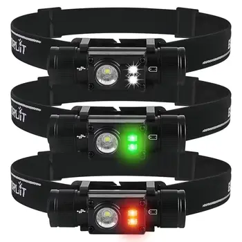 BORUiT HP500 LED Headlamp Super Bright Type-C Rechargeable 18650 Headlight Waterproof Fishing Head Torch Camping Outdoor Lantern