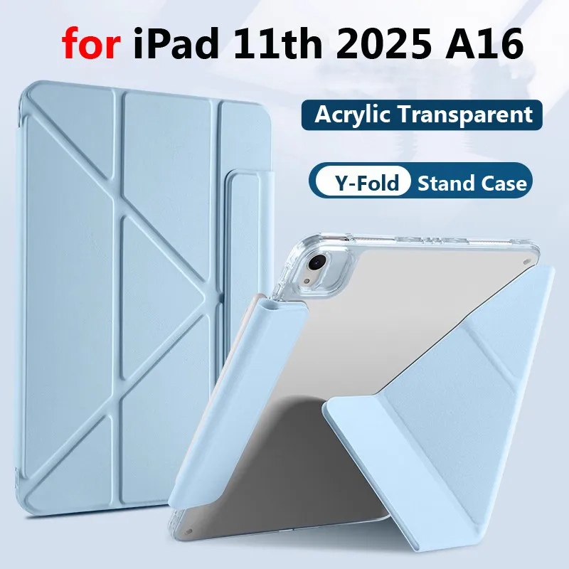

Для iPad 11-го поколения A16 10,2 5 6 7 8 9th 10th Air2 Pro 9.7 Air3 4 Air5 10.9 Pro 11 13 Air 11 Y-Складной смарт-магнитный чехол для планшета
