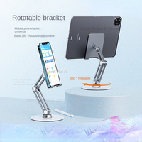 Metal 360° Rotating Tablet Holder Stand Use for Ipad Laptop Cellphone Smartphone Mobile Phones Telephone Reader