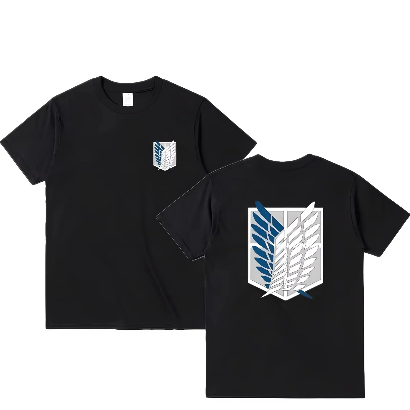 Men's Attack on Titan T-Shirt 'Wings of Freedom' Short Sleeve Ackerman Mikasa Eren Jaeger Design High-Quality Cotton Top