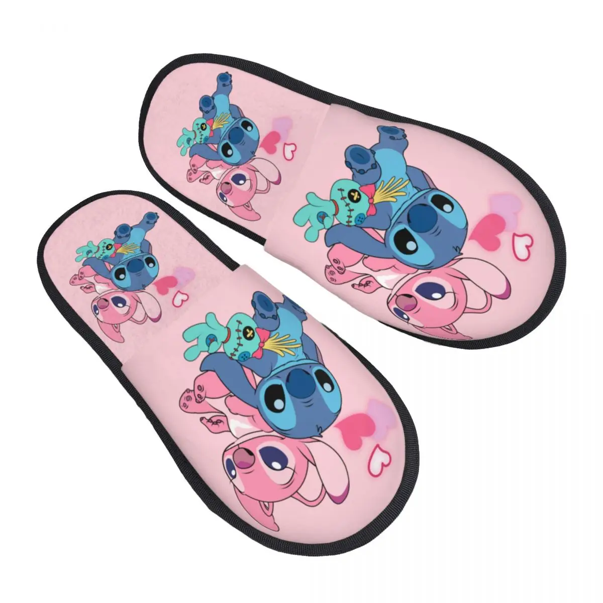 

Женские домашние тапочки с принтом на заказ, мягкие теплые пушистые тапочки из пены с эффектом памяти в стиле аниме Диснея, домашняя уличная обувь