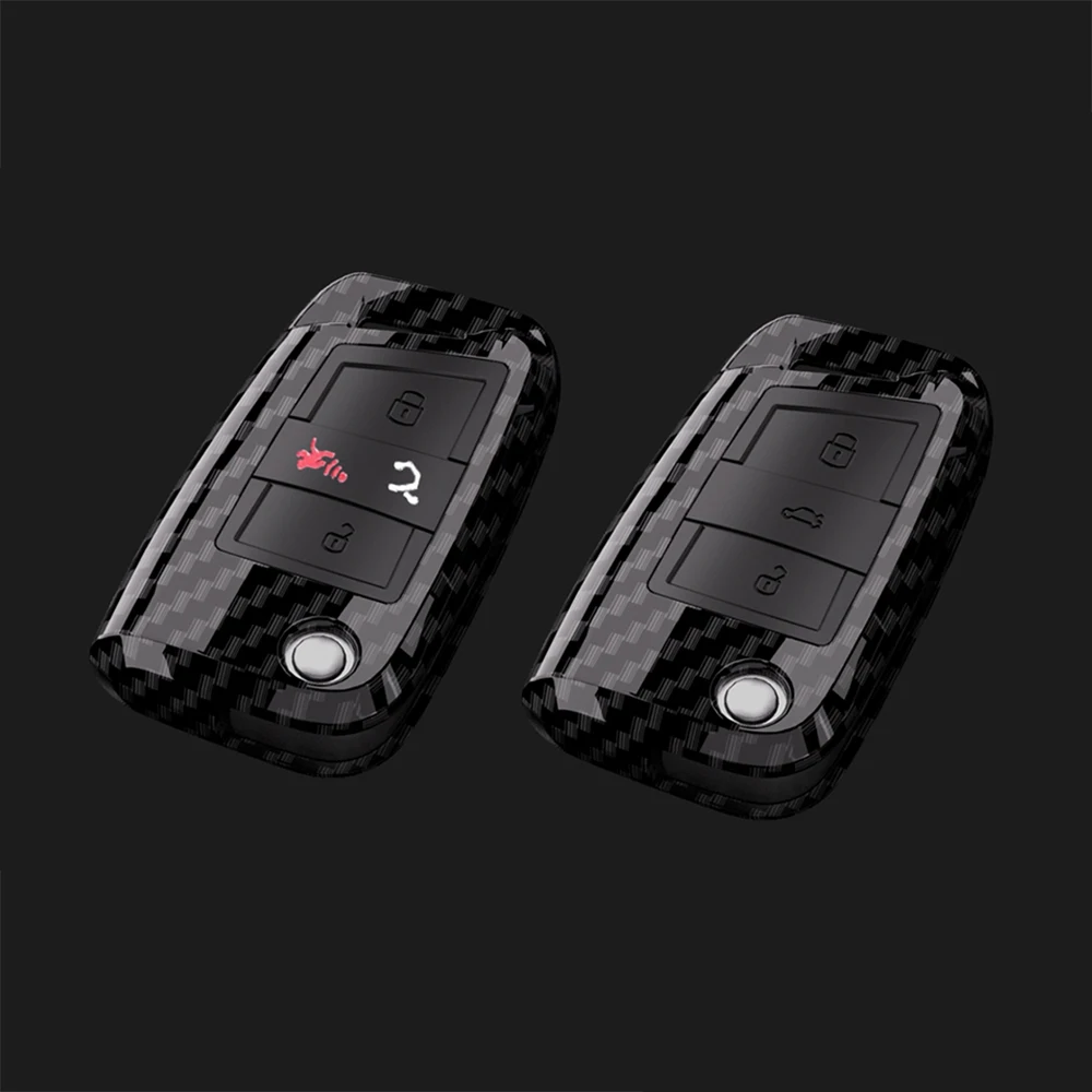 3/4Button ABS Car Flip Key Case Cover For VW Volkswagen Golf 7 MK7 Tiguan MK2 Seat Ateca Leon FR Ibiza Skoda Octavia Kodiaq Fob