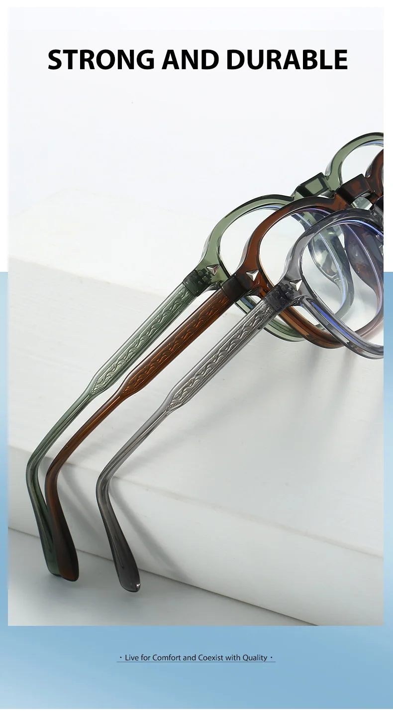 Premium Anti-Blaulicht-Brille für Männer und Frauen Retro Dicker Quadratischer Rahmen TR90 Leichtgewichtige Computerbrille Modische Brillen – Detail 4