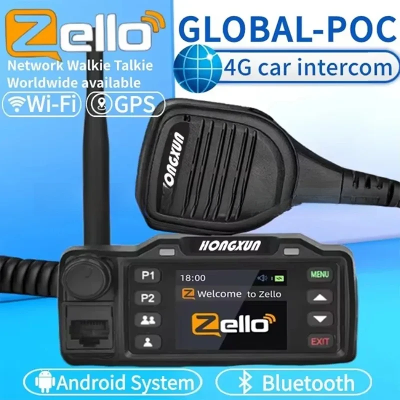 HX-C8 Nieuwe Mini Auto Android 4G POC Draadloos Global Positioning System 30W Amateur Mobiele Intercom