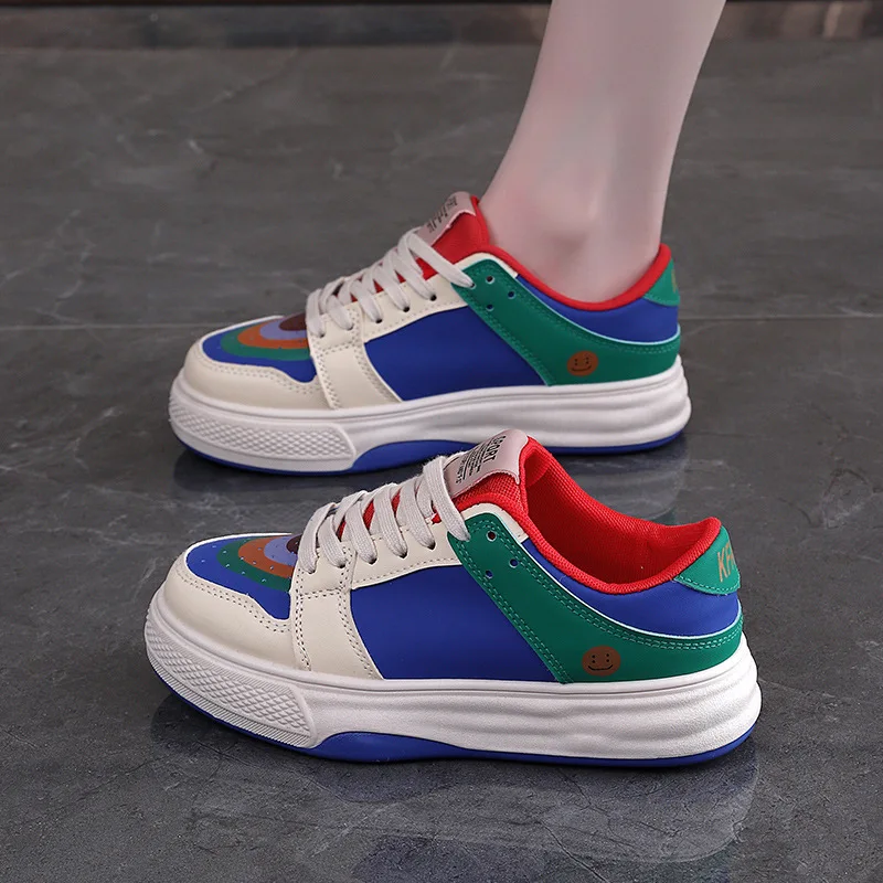 Women's White Versatile Board Shoes 2026 Spring Comfortable Breathable Sports Running Shoes for Women