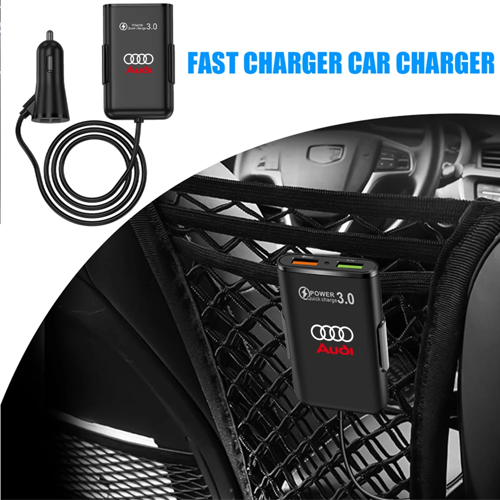 Автомобильное зарядное устройство, USB-подвесное быстрое зарядное устройство для сотового телефона для Audi Sline A3 A1 A4 B8 B7 A6 C7 A5 A7 A8 B9 B6 C6 Q2 Q3 Q5 Q7 TT RS