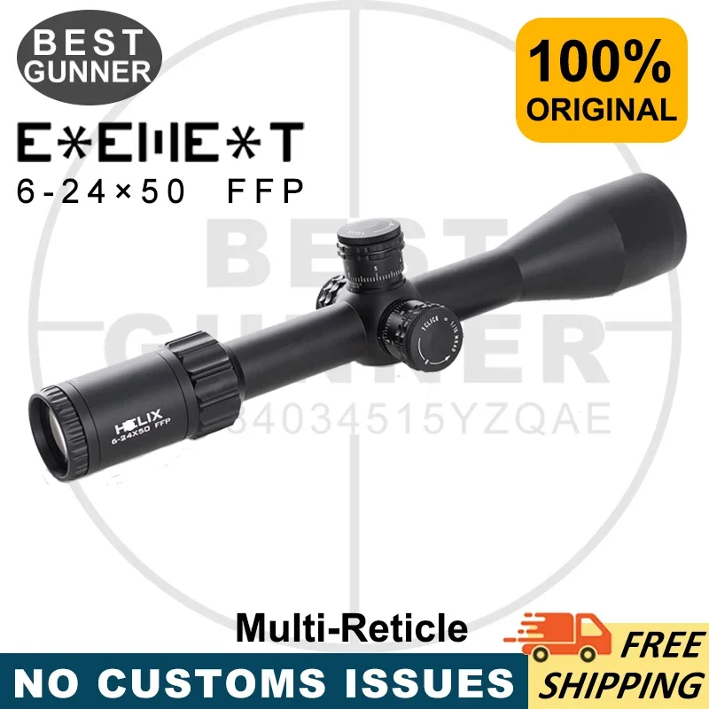 【Original】HELIX 6-24x50 FFP Optics Rifle Scope First Focal Plane,Zerostop Lock,APR-2D MRAD Reticle