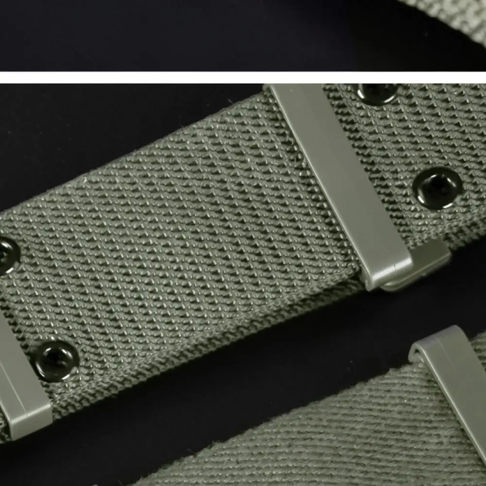 Breathable Woven Canvas Belt For Unisex Tactical Style Nylon Strap Adjustable Waistband For Camping Hiking Training
