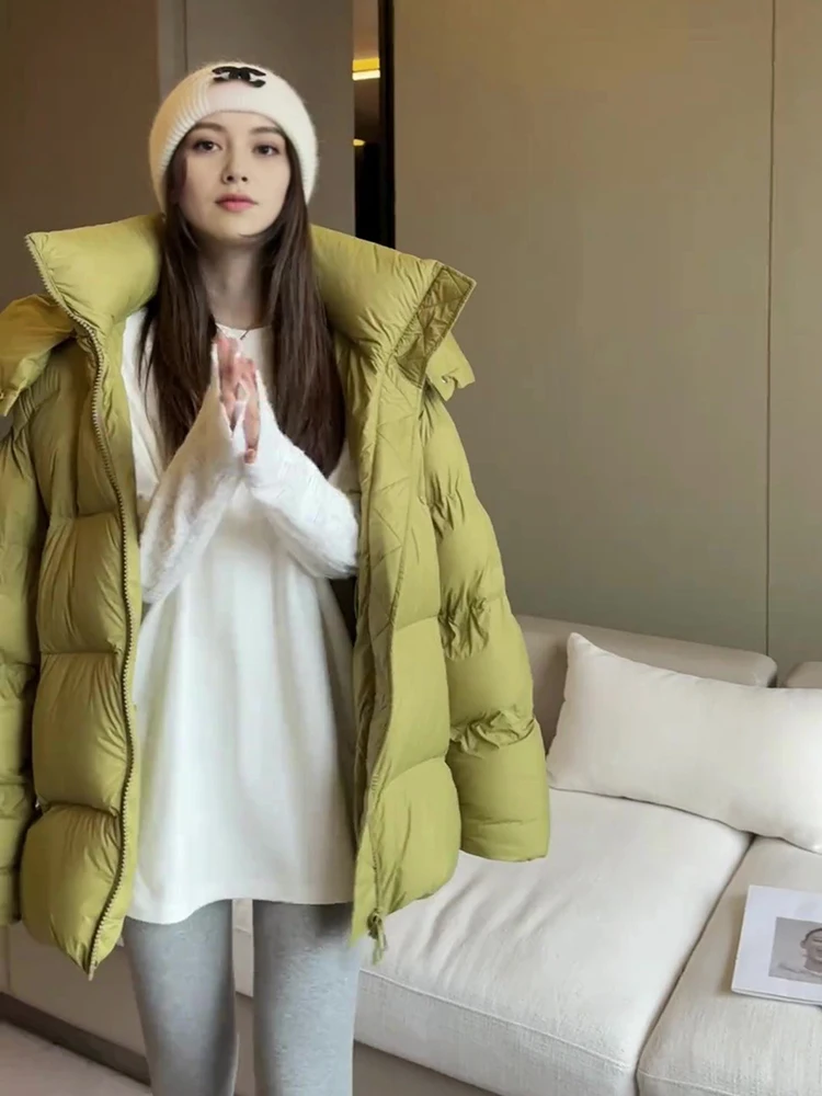 Invierno Thiened cálido cremallera con capucha blanco Du down Jaet mujer Faion prendas de vestir exteriores duradero repelente al agua incluso Color