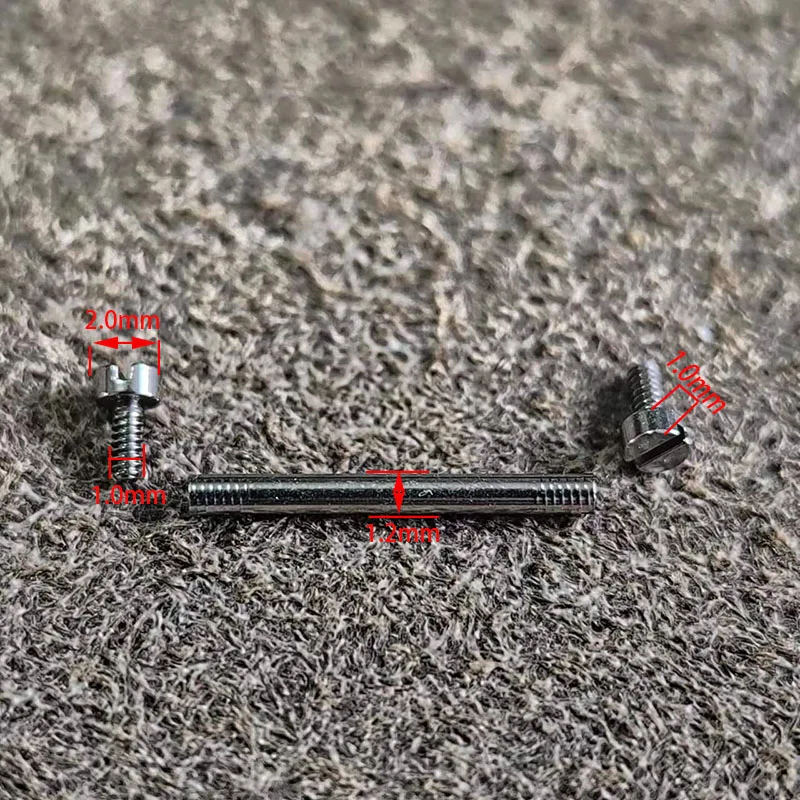 Watch tungsten steel ceramic steel strap screw shaft raw lug rod 1.2mm straight screw watch bolt connecting shaft fittings