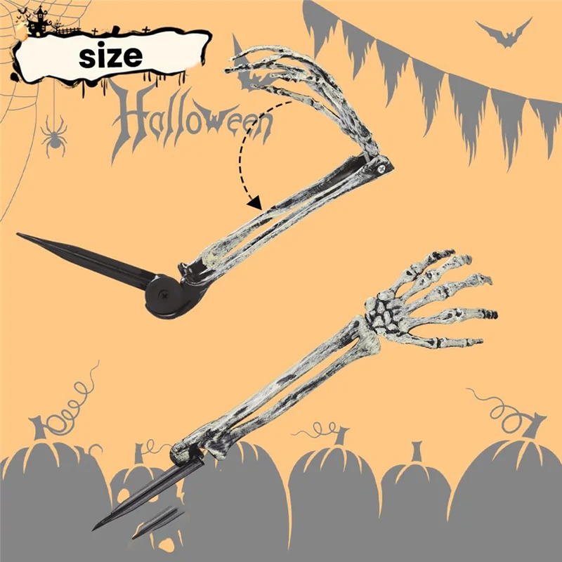 

【КОМПЛЕКТЫ】Хэллоуин для сада, газона, кладбища, 20 шт., реалистичный скелет, рука