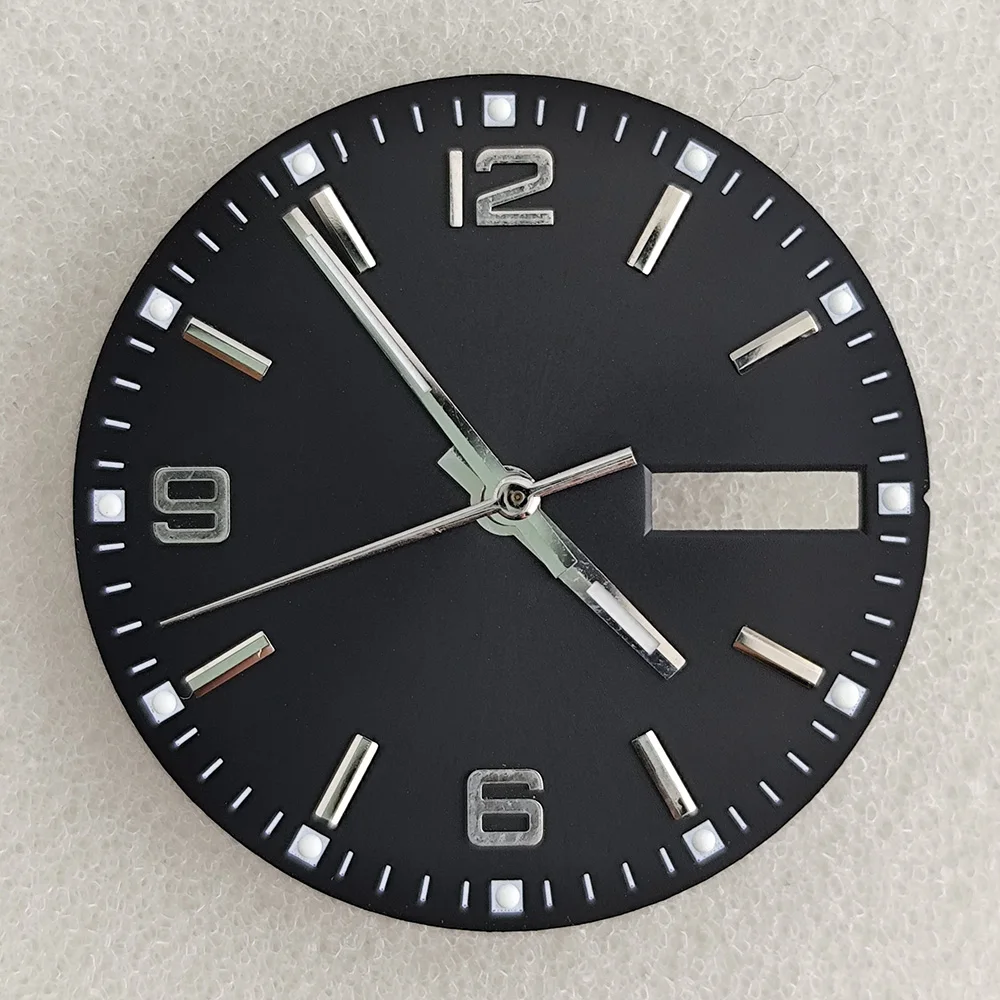 Esfera de reloj NH36 con calendario dual, esfera C3, manecillas luminiscentes verdes aptas para movimiento NH36, caja NH36, accesorios para reloj