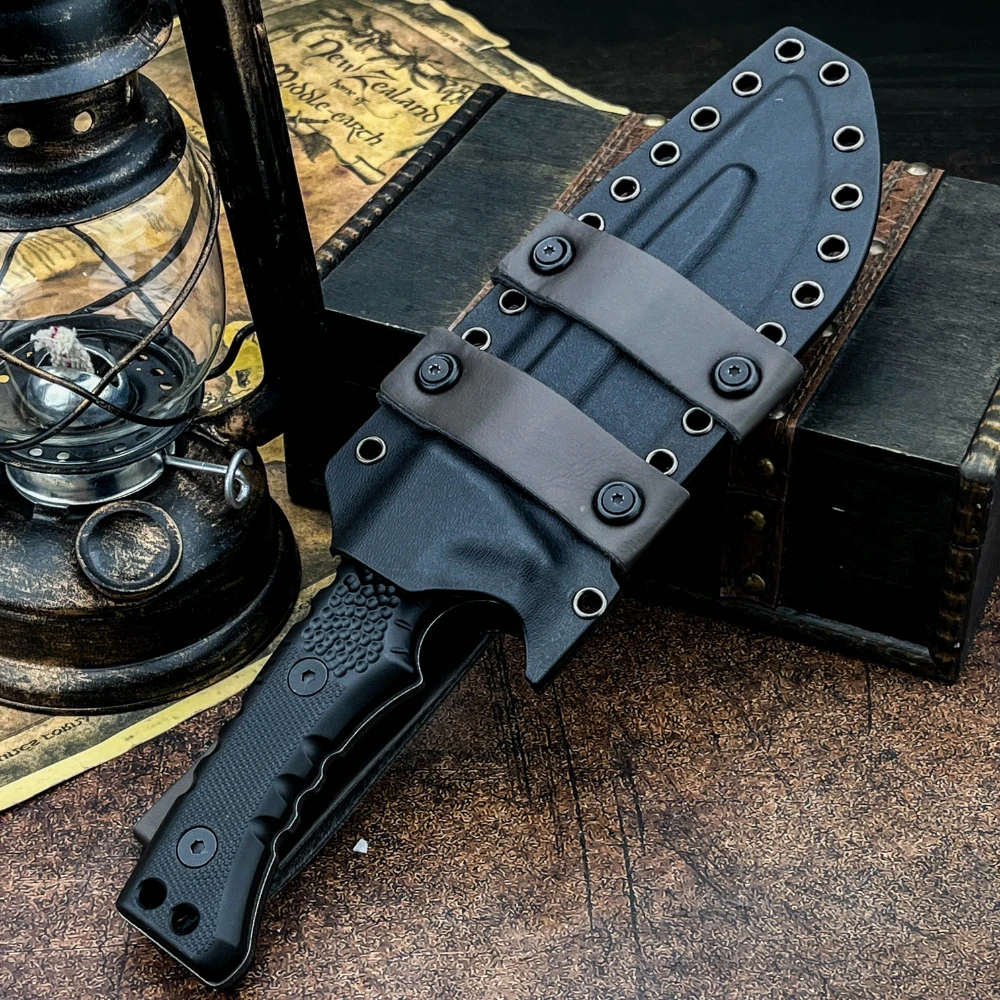 M27N سكينة سرفايفل التكتيكية 8Cr13Mov مقبض ألياف النايلون مناسبة للصيد في الهواء الطلق والتخييم سكاكين الرجال الثقيلة #5