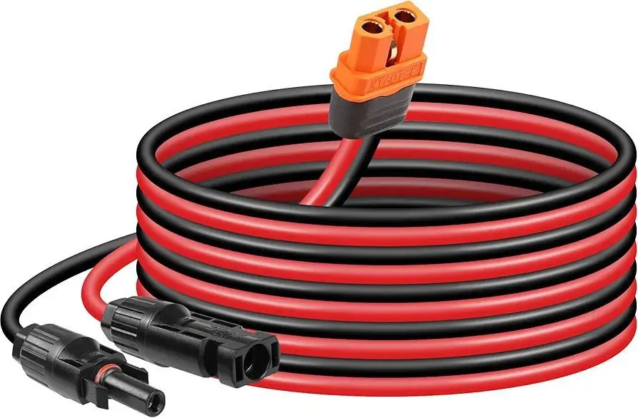 1/2/3M Solar Connector to XT60I- F Adapter 12AWG CableConnect Solar Panel Charge Cable for Solar Generator Portable Power Statio